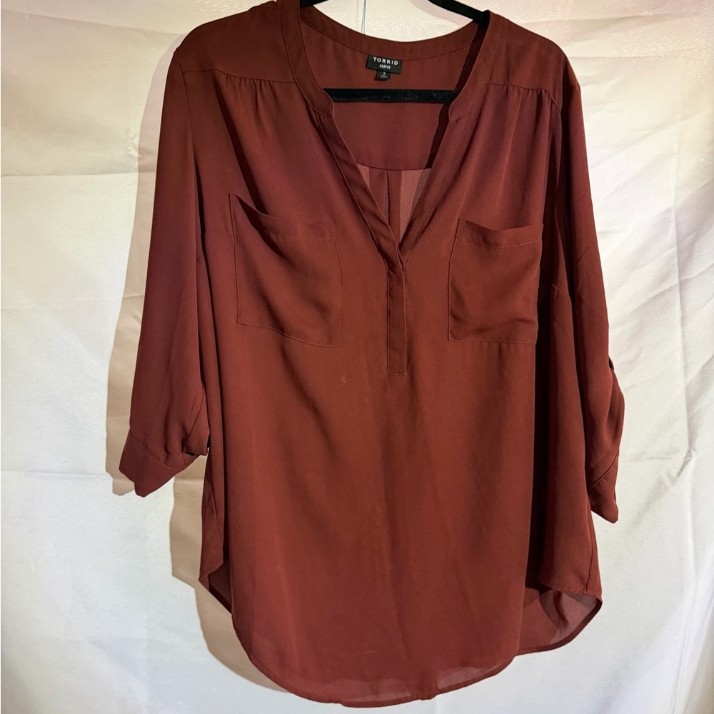 Torrid 3/4 Harper Blouse